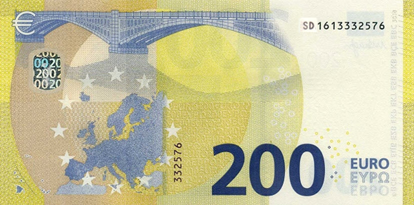 P25SD European Union 200 Euro (2019-Draghi)